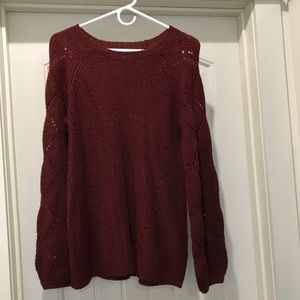 Maurice’s burgundy sweater